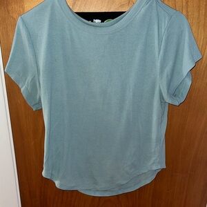 Old Navy Blue Cuffed Sleeve Crop Tee